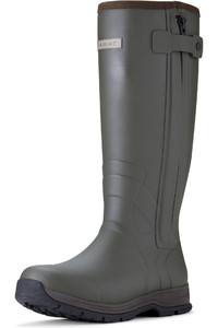 Ariat Mens Burford Insulated Zip Wellie Olive Green